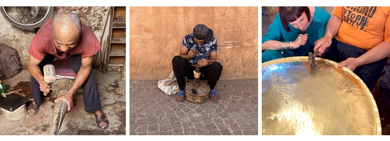 Rzemieślnicy w marokańskim warsztacie metaloplastyki - ORSKA biżuteria w warsztatach świata